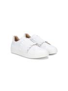 Florens Ruffled Laceless Sneakers - White