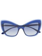 Dolce & Gabbana Eyewear Oversized Cat Eye Sunglasses - Blue