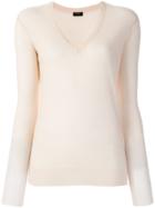 Joseph V-neck Pullover - Pink & Purple