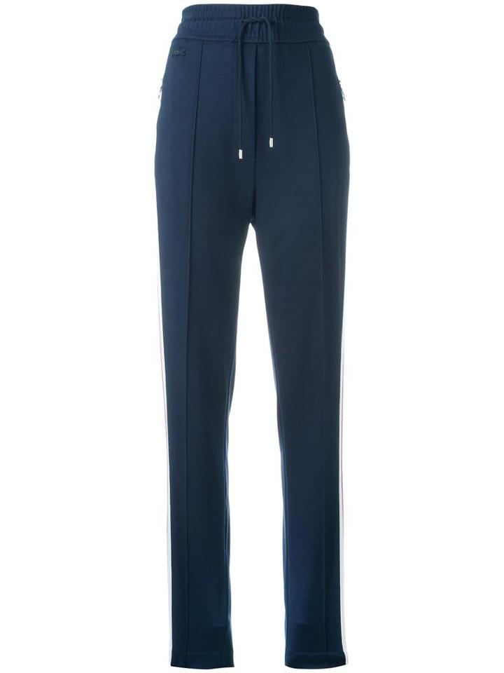 Lacoste Straight-leg Track Pants, Women's, Size: 34, Blue, Cotton/polyamide/spandex/elastane/viscose