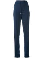 Lacoste Straight-leg Track Pants, Women's, Size: 34, Blue, Cotton/polyamide/spandex/elastane/viscose