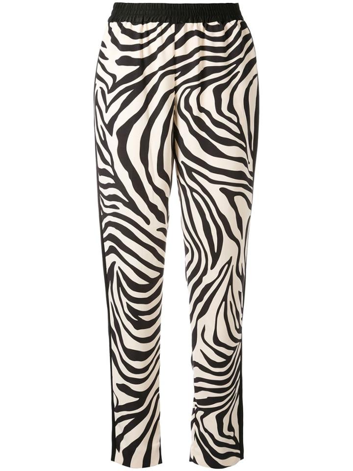 Layeur Zebra Print Trousers - Black