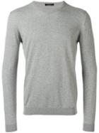 Roberto Collina Plain Sweatshirt, Men's, Size: 48, Grey, Cotton