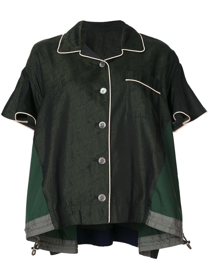 Sacai Piped Pyjama Style Shirt - Green