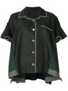 Sacai Piped Pyjama Style Shirt - Green