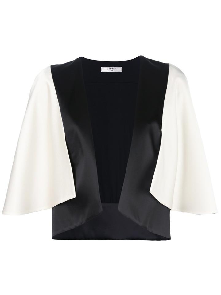 Lanvin Two-tone Cape Effect Jacket - White