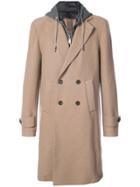 Eleventy Double Breasted Coat - Brown