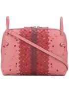 Bottega Veneta Interlaced Leather Crossbody Bag, Women's, Pink/purple, Lamb Skin