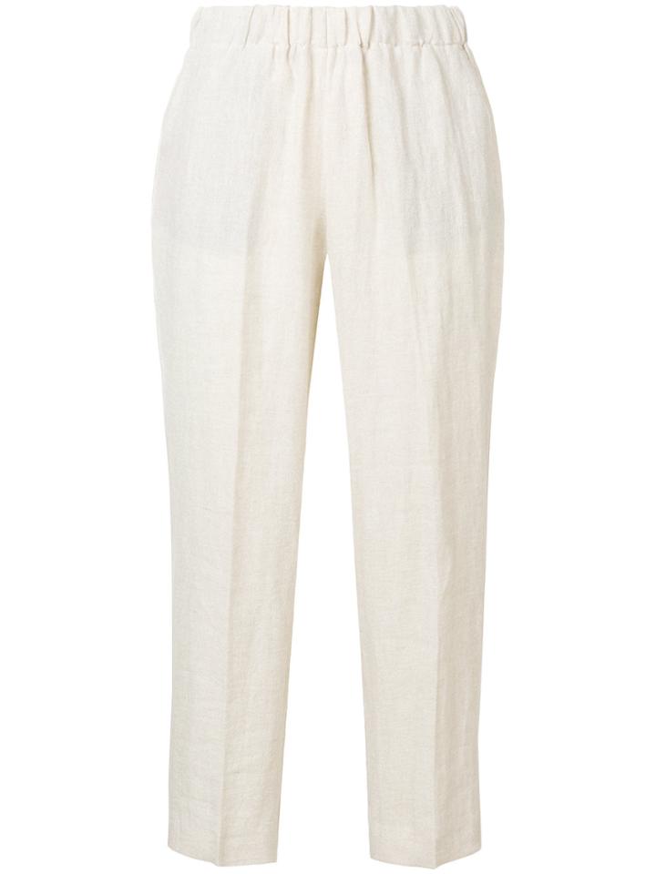 Kiltie Ankle Grazer Trousers - Nude & Neutrals