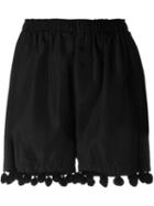 Christopher Shannon Elastic Waist Pompom Detail Shorts, Women's, Size: Small, Black, Polyamide/polyester