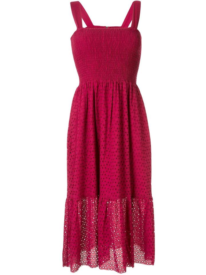 Aje Embroidered Flared Dress