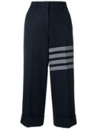 Thom Browne 4-bar Navy Basketweave Sack Trouser - Blue