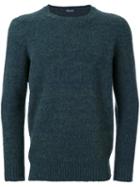Drumohr Crew Neck Jumper, Men's, Size: 54, Green, Wool