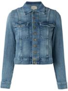 Current/elliott The Snap Denim Jacket, Women's, Size: 3, Blue, Cotton/polyester/spandex/elastane