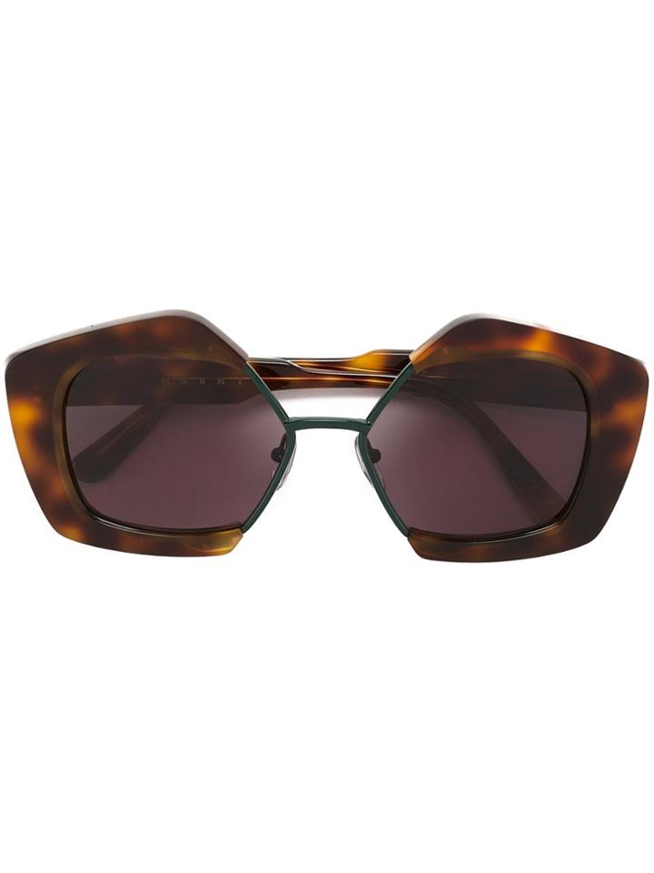 Marni Eyewear 'edge' Sunglasses - Brown