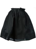 Lanvin Stitching Detail Skirt, Women's, Size: 42, Black, Silk/viscose/polyester