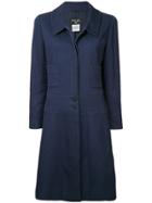 Chanel Vintage Long Sleeve Coat Jacket - Blue