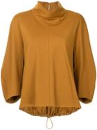 Tibi High Neck Blouse - Brown
