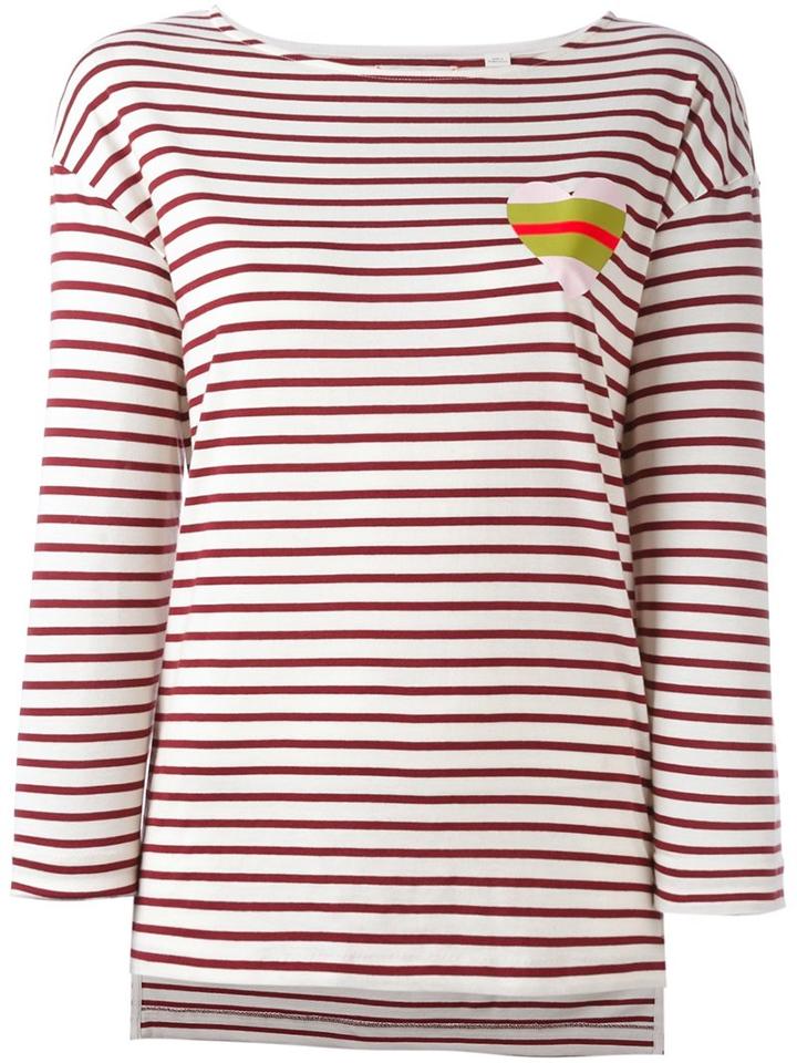 Chinti And Parker Stripe Heart Sailor T-shirt