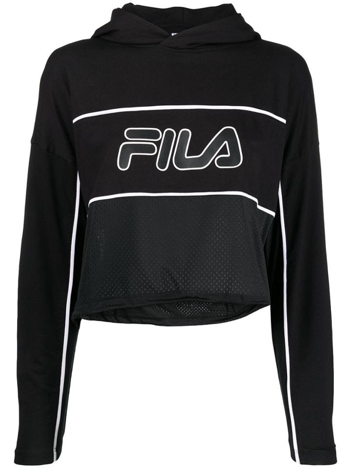 Fila Romy Cropped Hoodie - Black