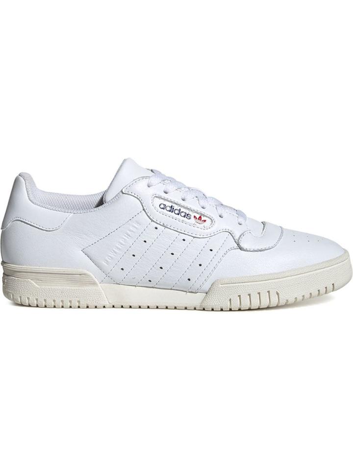 Adidas White Powerphase Leather Low-top Sneakers