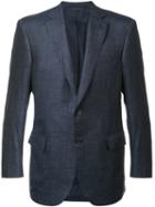 Brioni Two Button Blazer, Men's, Size: 56, Grey, Silk/linen/flax/cashmere