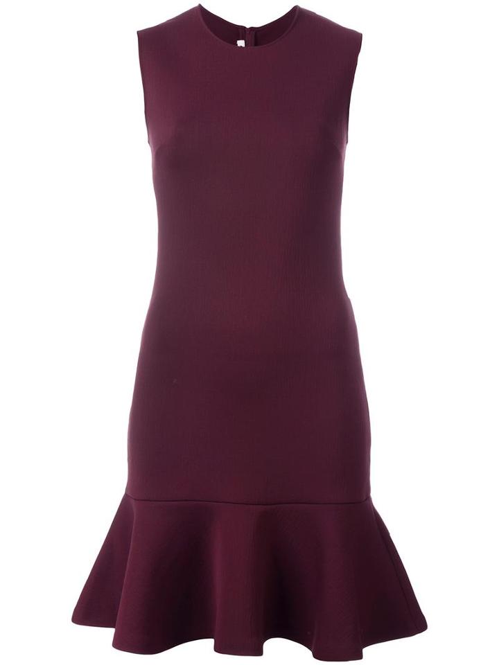 Mcq Alexander Mcqueen Peplum Hem Dress, Women's, Size: Xs, Red, Polyamide/polyester/spandex/elastane