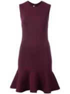 Mcq Alexander Mcqueen Peplum Hem Dress, Women's, Size: Xs, Red, Polyamide/polyester/spandex/elastane
