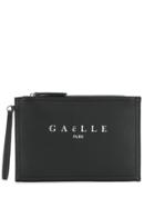 Gaelle Bonheur Logo Zipped Clutch - Black