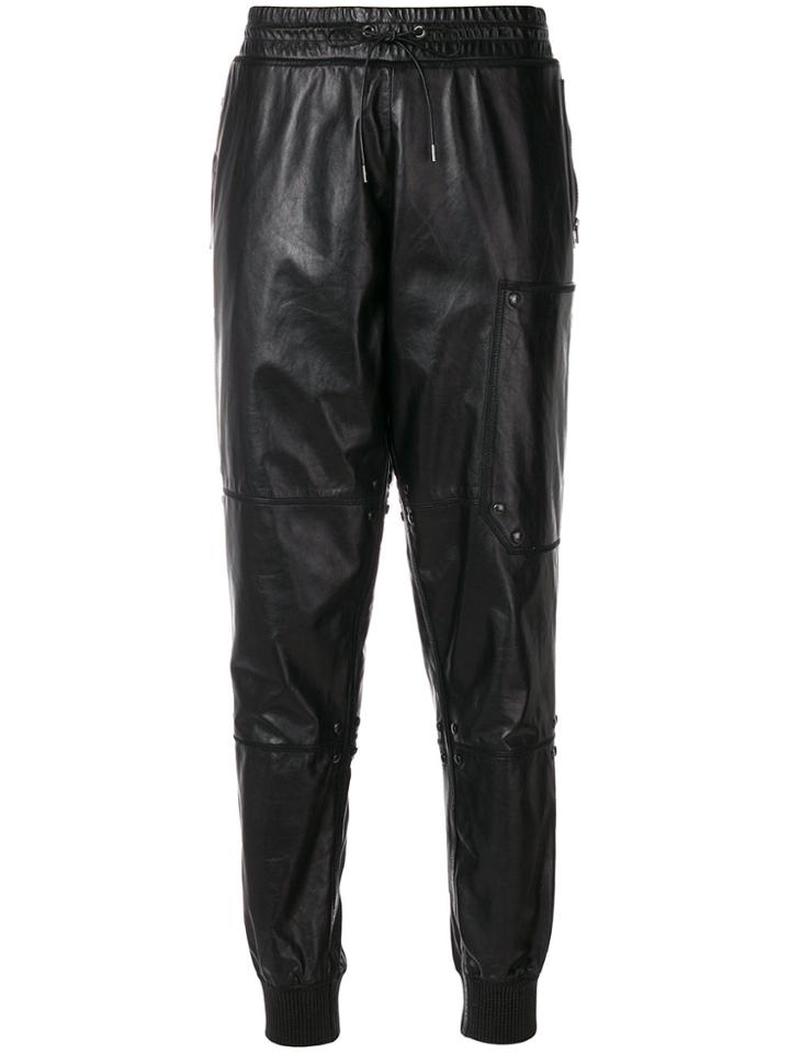 Tom Ford Draped Biker Trousers - Black