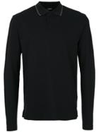 Z Zegna Long-sleeved Polo Shirt - Black
