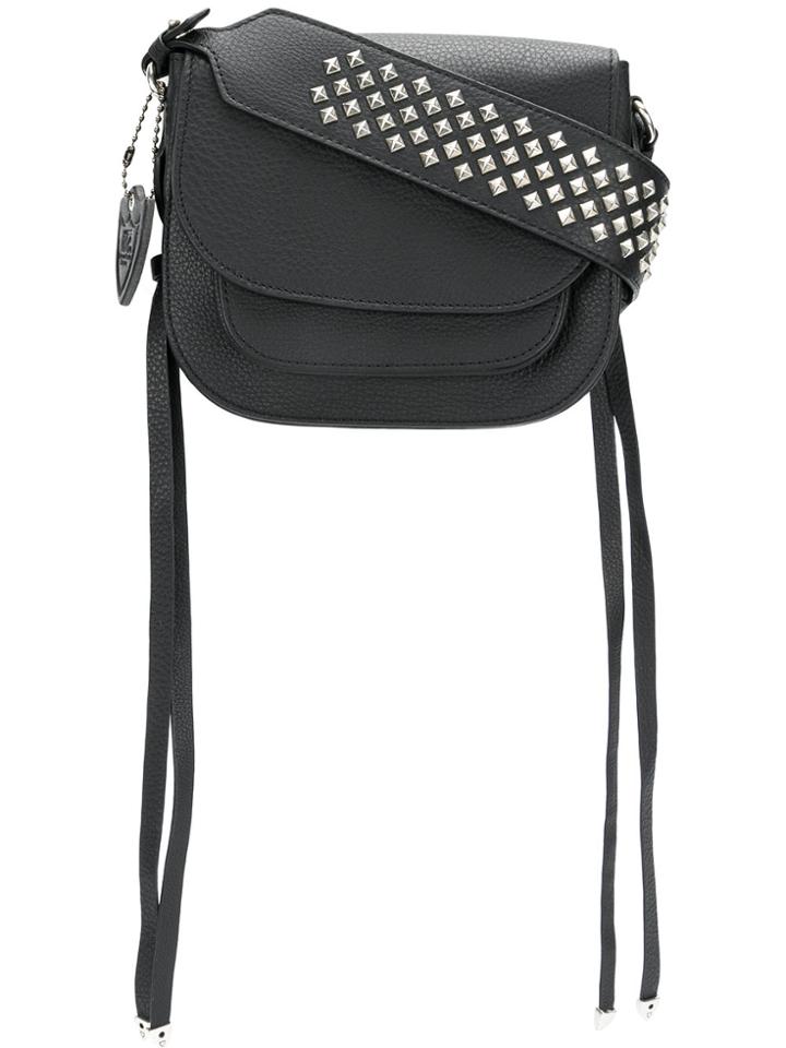 Htc Hollywood Trading Company Studded Tassel Shoulder Bag - Black