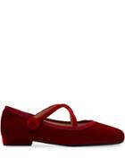 Miu Miu Crossover Strappy Ballerinas - Red
