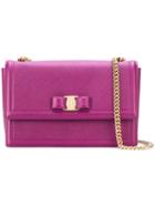 Salvatore Ferragamo - Vara Flap Bag - Women - Calf Leather/metal - One Size, Pink/purple, Calf Leather/metal