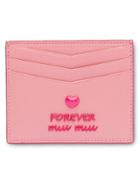 Miu Miu Madras Love Cardholder - Pink