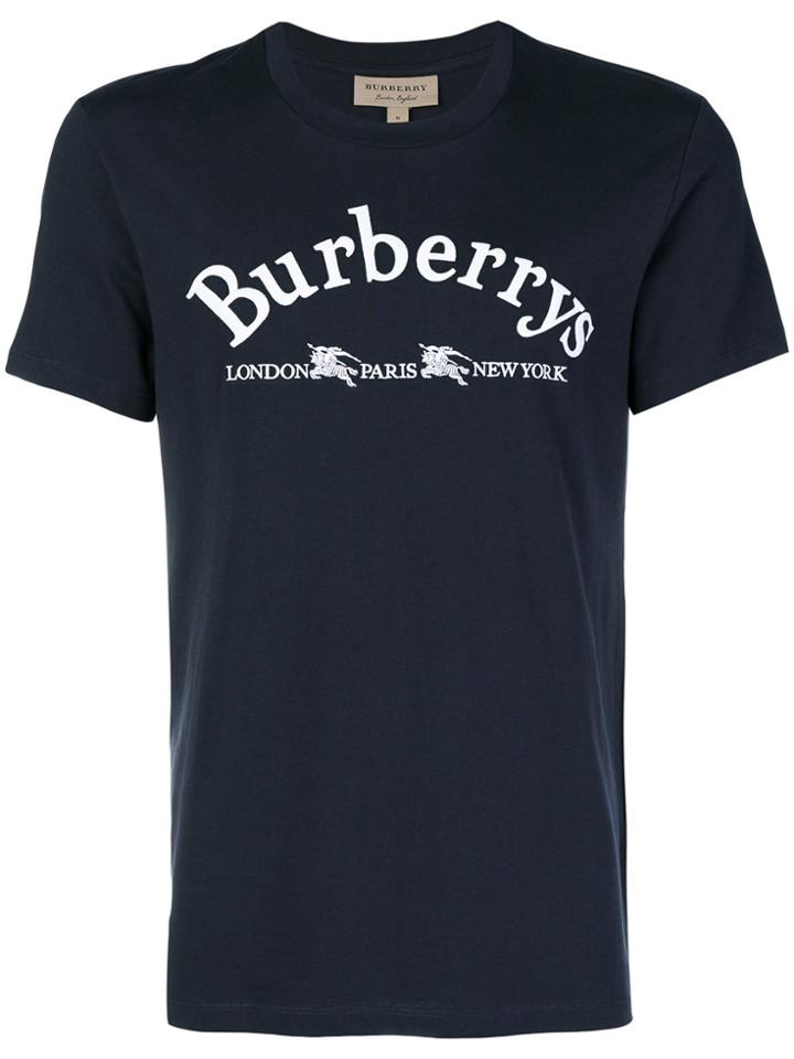 Burberry Logo Graphic T-shirt - Blue