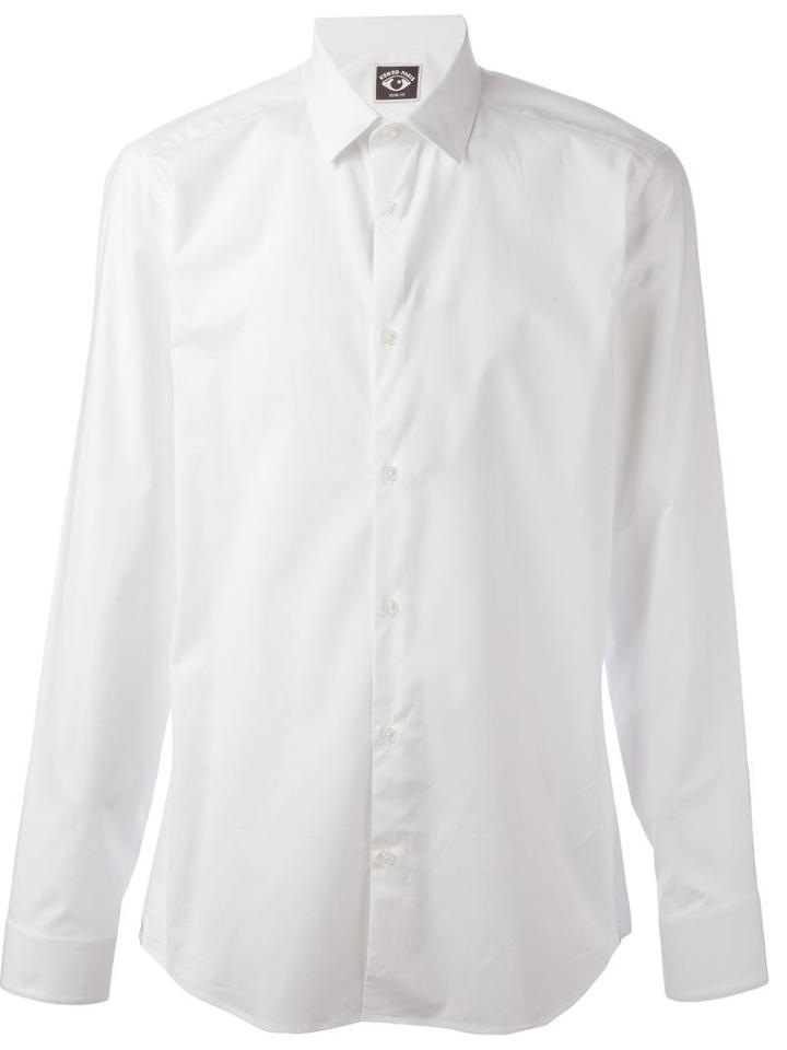 Kenzo Classic Shirt, Men's, Size: 43, White, Cotton/spandex/elastane
