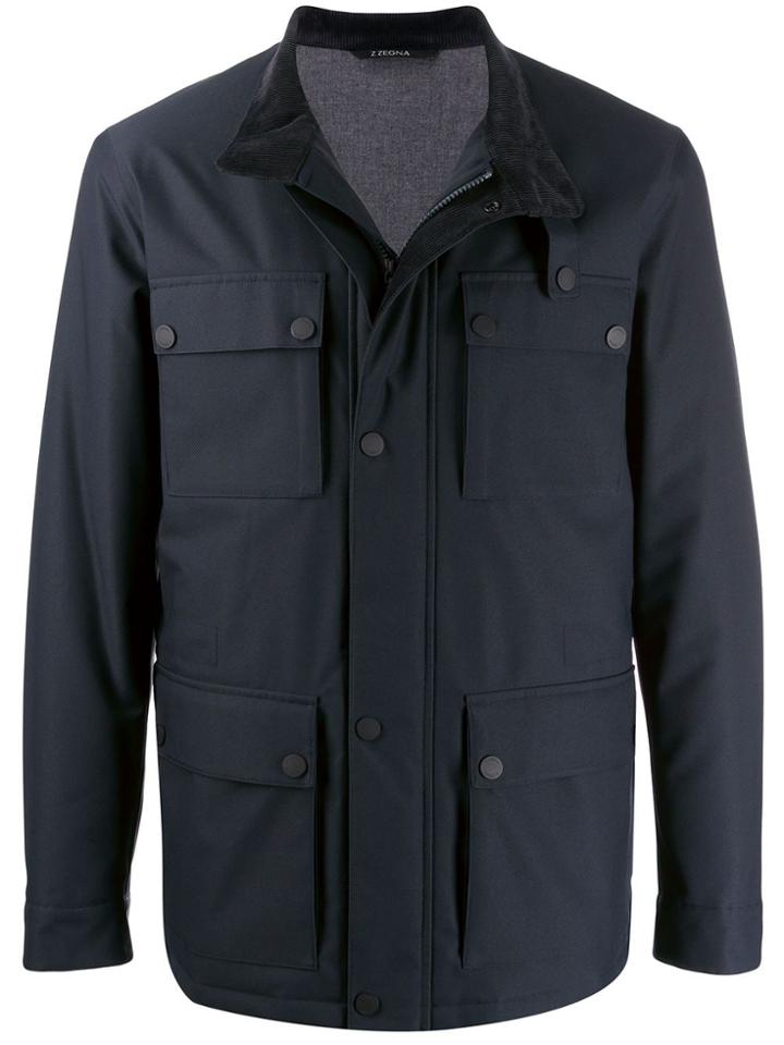 Z Zegna Zip-up Jacket - Blue