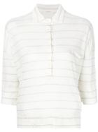 Zanone Loose Striped Blouse - Nude & Neutrals