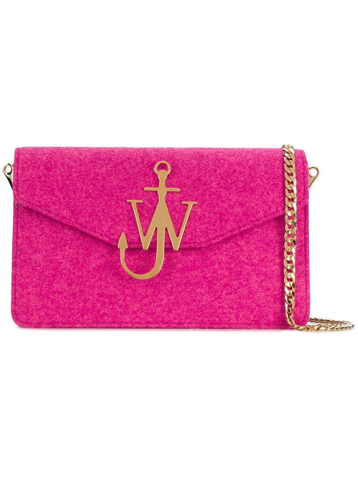 Jw Anderson Logo Shoulder Bag - Pink & Purple