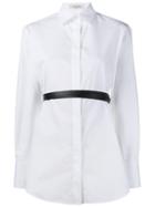 Valentino Belted Poplin Shirt, Women's, Size: 40, White, Poplin