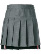 Thom Browne Striped Pleated Fun Mix Mini Skirt - Grey