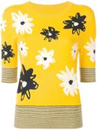 Chinti & Parker Floral Knitted Top - Yellow