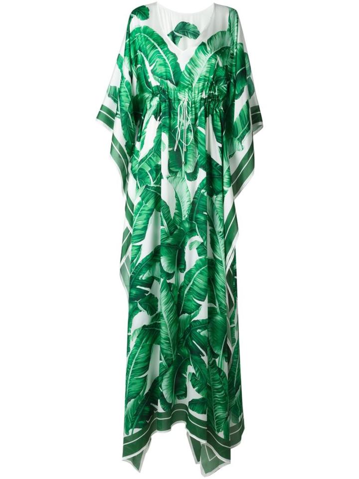 Dolce & Gabbana Banana Leaf Print Kaftan Dress