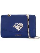 Love Moschino 'love' Plaque Shoulder Bag, Women's, Blue