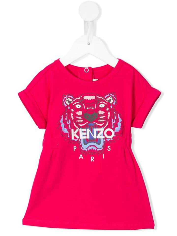 Kenzo Kids - Tiger T-shirt Dress - Kids - Cotton/spandex/elastane - 18 Mth, Toddler Girl's, Pink/purple