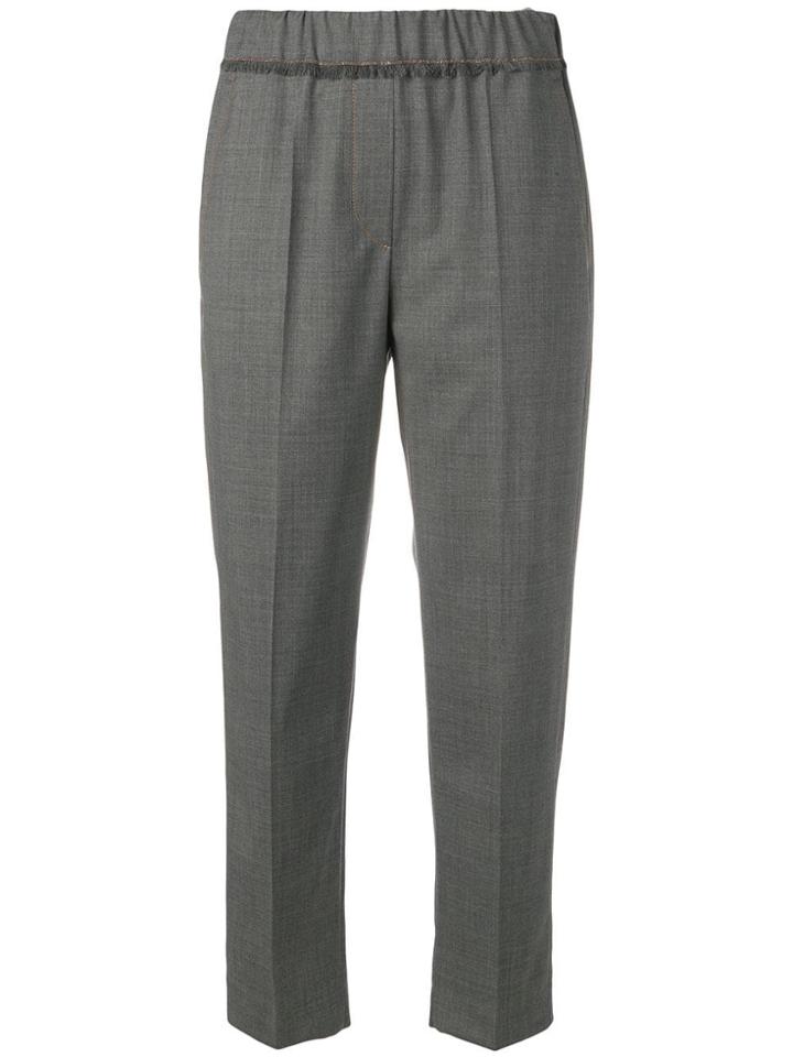 Brunello Cucinelli Cropped Tailored Trousers - Grey