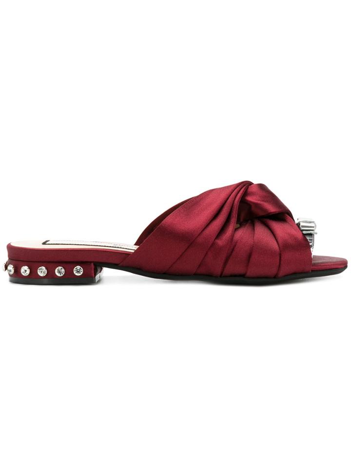 No21 Satin Sandals - Red