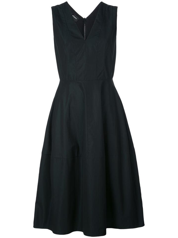Narciso Rodriguez V-neck Flared Dress - Black