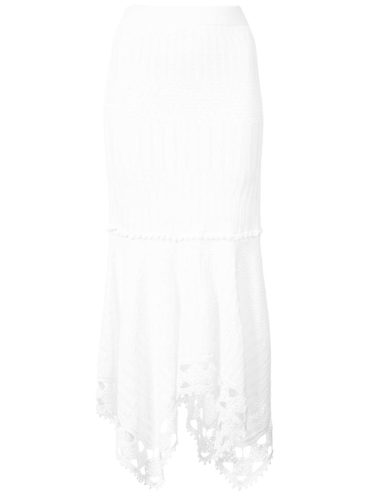 Jonathan Simkhai Handkerchief Hem Skirt - White